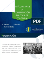 Derecho a la protesta pacífica en Colombia según el artículo 37 de la Constitución