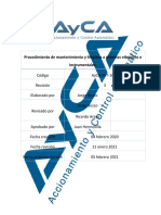 AyCA-PET-1005 Procedimiento de Mantenimiento y Limpieza A Sistemas Eléctricos e Instrumentales. Rev. 3
