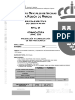 Español B1 Junio 2019 Pcte