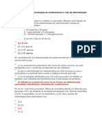 Questões Sobre Administração de Medicamentos e Vias de Administraçã Respostas