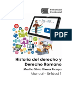 MANUA - U1 - Historia Del Derecho y Derecho Romano