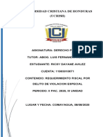 Requerimiento Fiscal por Violación Especial