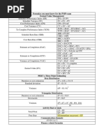 PMP Formulas English