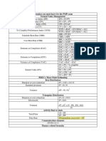 PMP Formulas English