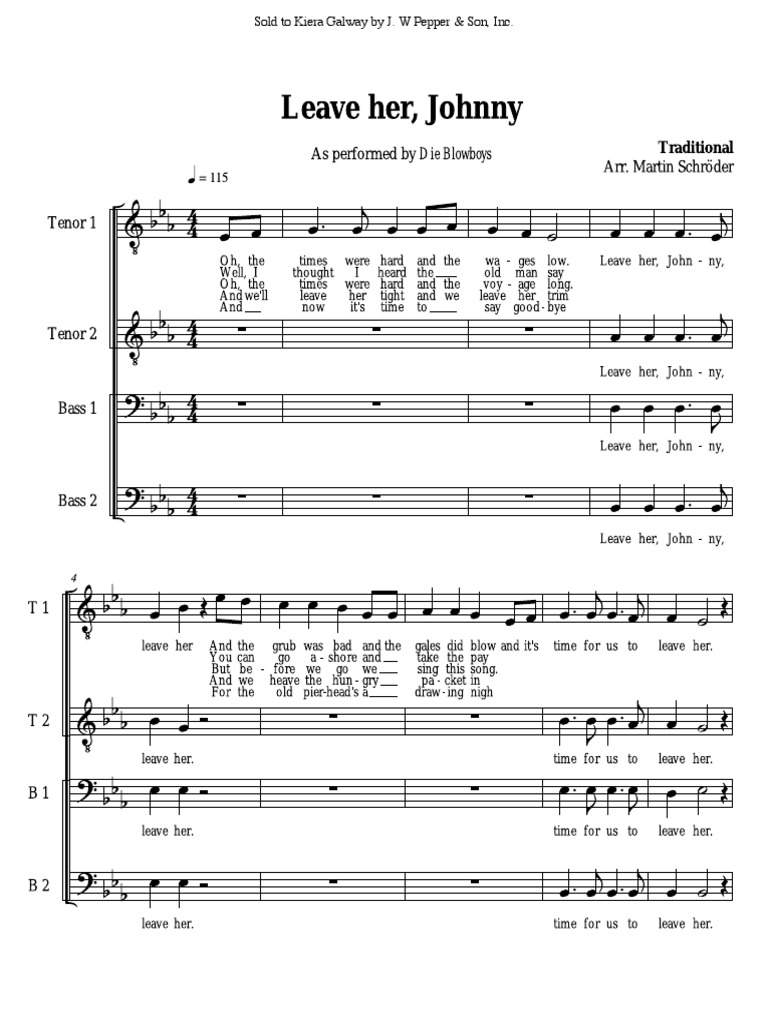 Leave Her, Johnny PDF