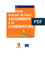 Argumenter Candidature