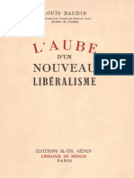 Baudin, Louis - L'Aube d'Un Nouveau Libéralisme