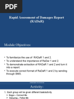 Rapid Assessment of Damages Report (Radar)