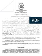 TSJ-SPA. 2001-10-10. Sent. No. 02159. Miguel Delgado Bello C. Rust Environment & Infraestructure Inc. y Otras