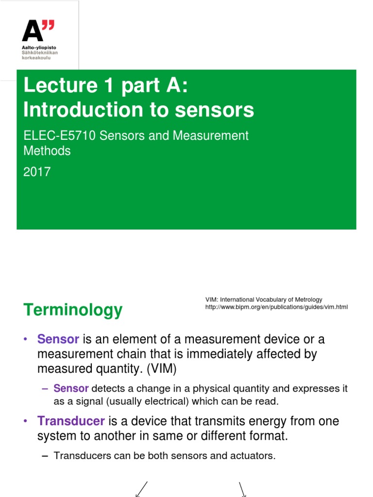 Introduction to Sensors Overview | PDF | Electrical Resistance And ...