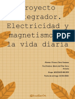 Proyecto integrador sobre electricidad y magnetismo en la vida diaria