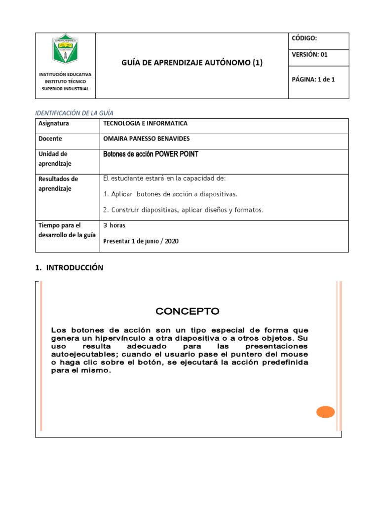 Guía APRENDIZAJE TECNOLOGIA E INFORMATICA 7° Al 7°11 SEMANA 1 | PDF ...