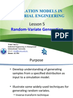 Simulation Models in Industrial Engineering: Random-Variate Generation