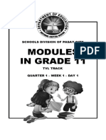 Modules in Grade 11: Schools Division of Pasay City