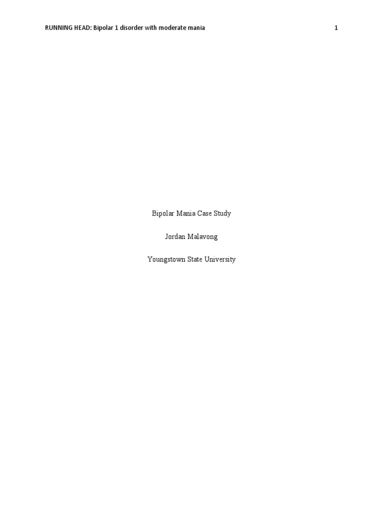 Case Study | PDF | Mania | Bipolar Disorder