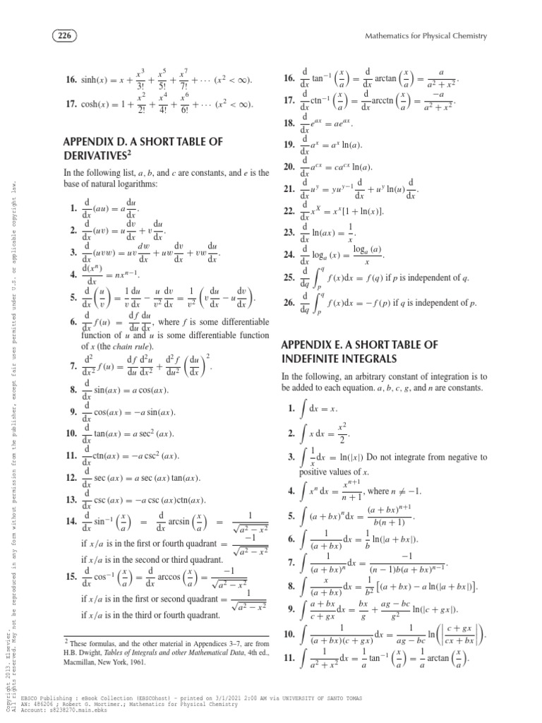 RobertGMortimer 2013 Appendices MathematicsForPhysica | PDF | Special ...