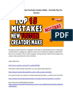 Top 15 Mistakes New YouTube Creators Make - YouTube Tips For Success