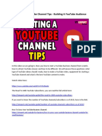 Starting A YouTube Channel Tips - Building A YouTube Audience