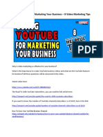 Using YouTube For Marketing Your Business - 8 Video Marketing Tips