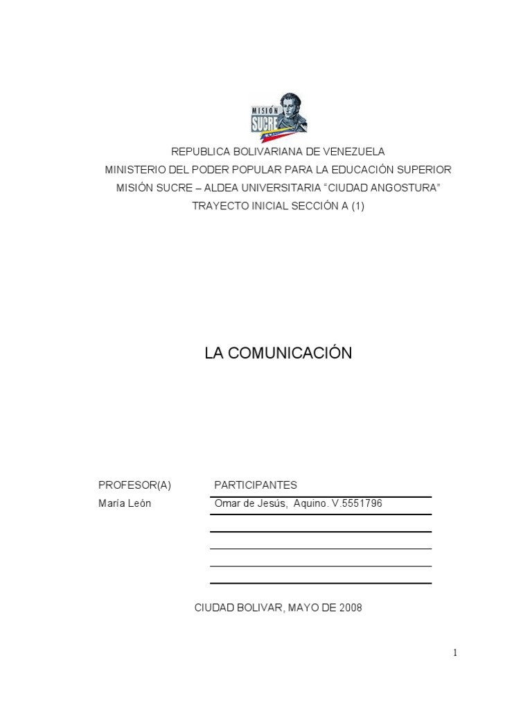 La Comunicacion Pdf Comunicación Conocimiento