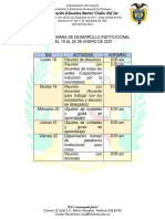 Agenda Semana Institucional