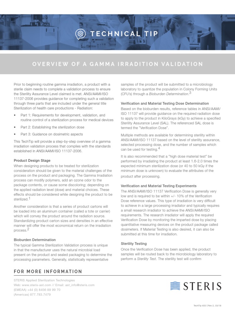 A StepbyStep Guide to Gamma Irradiation Validation for Sterilization