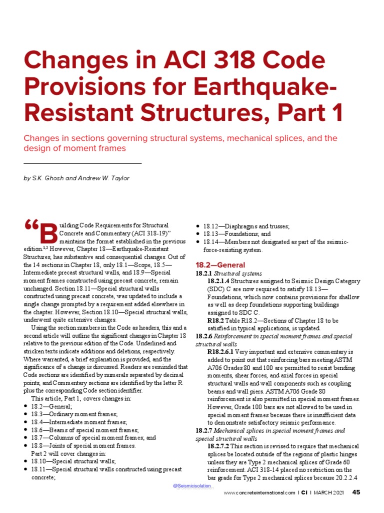 ACI 318-25 Chapter 18 Beam Design Changes | PDF | Beam (Structure) | Column