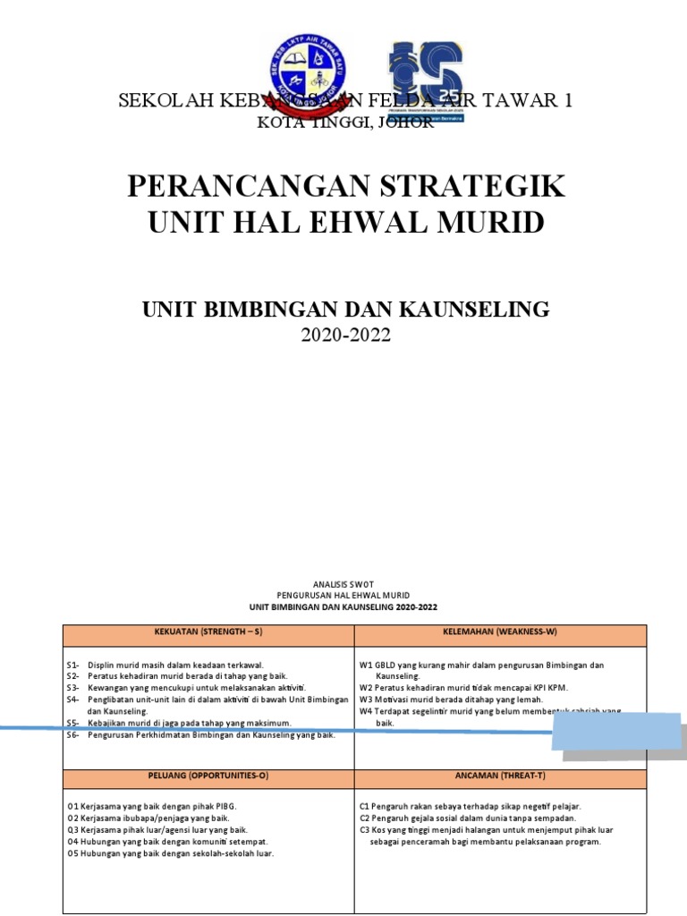 Pelan Strategik Unit Bimbingan Dan Kaunseling Pdf