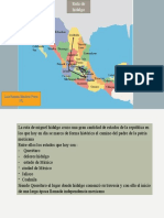 Mapa Mexico Ruta de Miguel Hidalgo