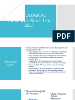 Psychological Perspectives of the Self