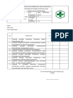 8.6.1.3 Daftar Tilik Pemantauan Berkala Pelaksanaan Prosedur Pemeliharaan Dan Sterilisasi Instrumen