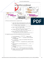 Zero and First Conditional Worksheet