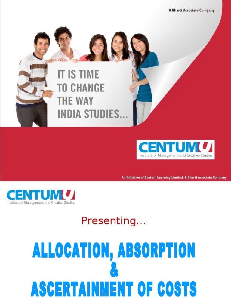 Allocation, Absorption & Ascertainment of Costs PDF Cost Labour