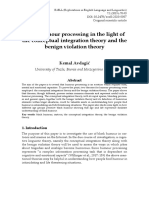 (23034858 - ExELL) Black Humour Processing in The Light of The Conceptual Integration Theory and The Benign Violation Theory