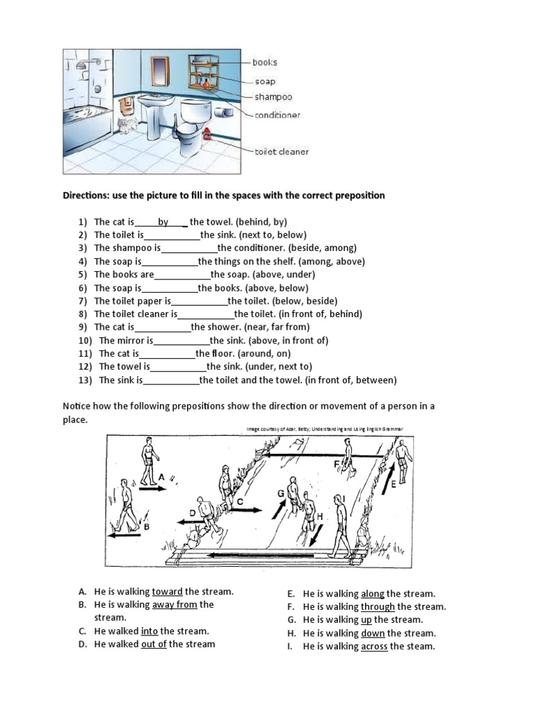 Common Errors Prepositions - of - Place - V To VIII | PDF | Home