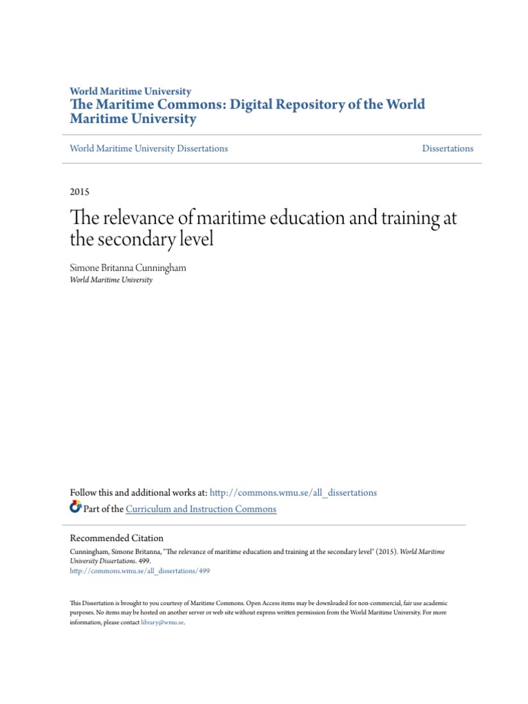 Maritime Industry2 The Relevance of Maritime Education and Training