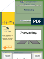 Forecasting: Management Science