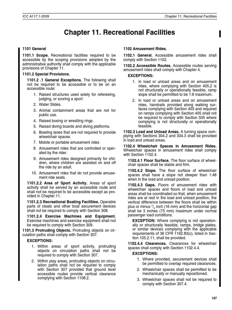 Chapter 11 Recreational Facilities PDF Leisure Sports