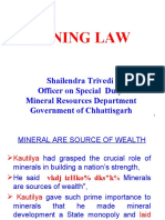 Mining Law: Shailendra Trivedi Officer On Special Duty Mineral Resources Department Government of Chhattisgarh