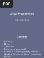 Linear Programming: DR Ravindra Singh