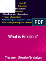 Expression and Control Development of Emotions: Emotion