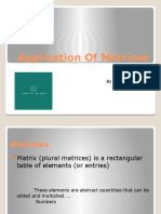 Application of Matrices