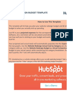  Website Redesign Budget Template