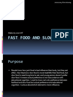 Fast and slow food preferences