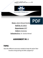 Assignment No:1: Name: Adeel Ahmad Hashmi Roll No: M-18065 Department: DPT Subject: Anatomy