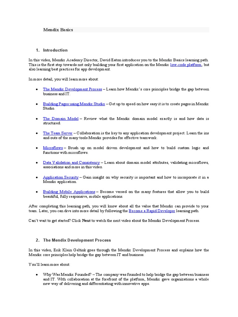 Mendix Basics: Low-Code Platform | Download Free PDF | Mobile App ...