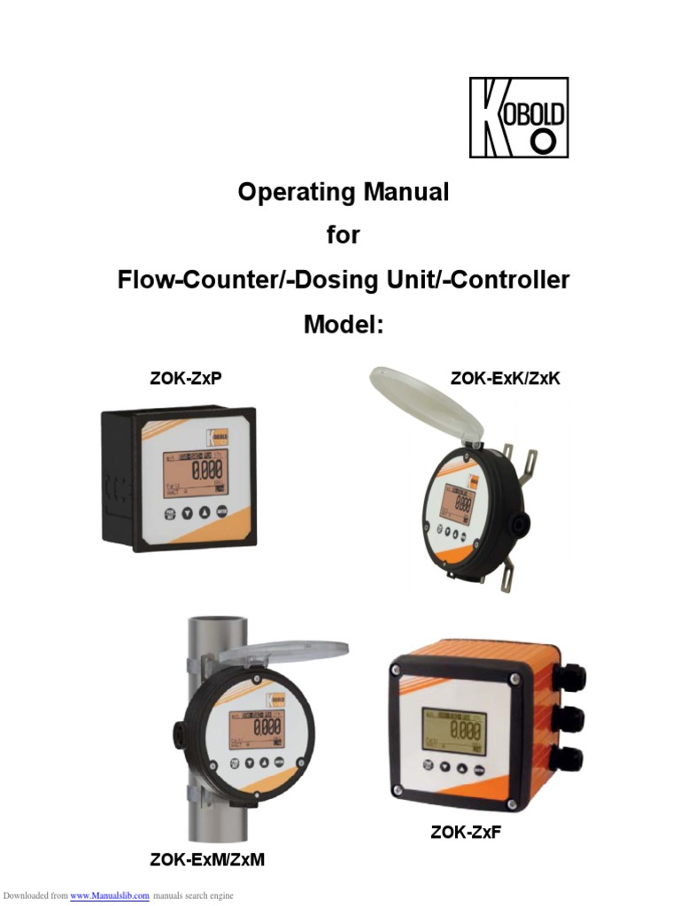 Kobold ZOK-E3MMF300 Flow Meter | PDF | Power Supply
