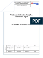 Condenser Extraction Pump Maintenance Report Summary