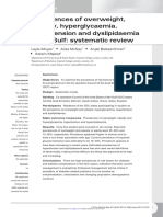 Prevalences of Overweight, Obesity, Hyperglycaemia, Hypertension and Dyslipidaemia in The Gulf: Systematic Review