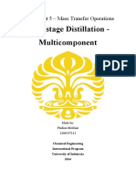 Multistage Distillation - Multicomponent: Assignment 5 - Mass Transfer Operations